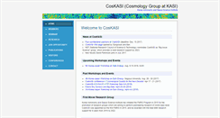 Desktop Screenshot of cosmology.kasi.re.kr